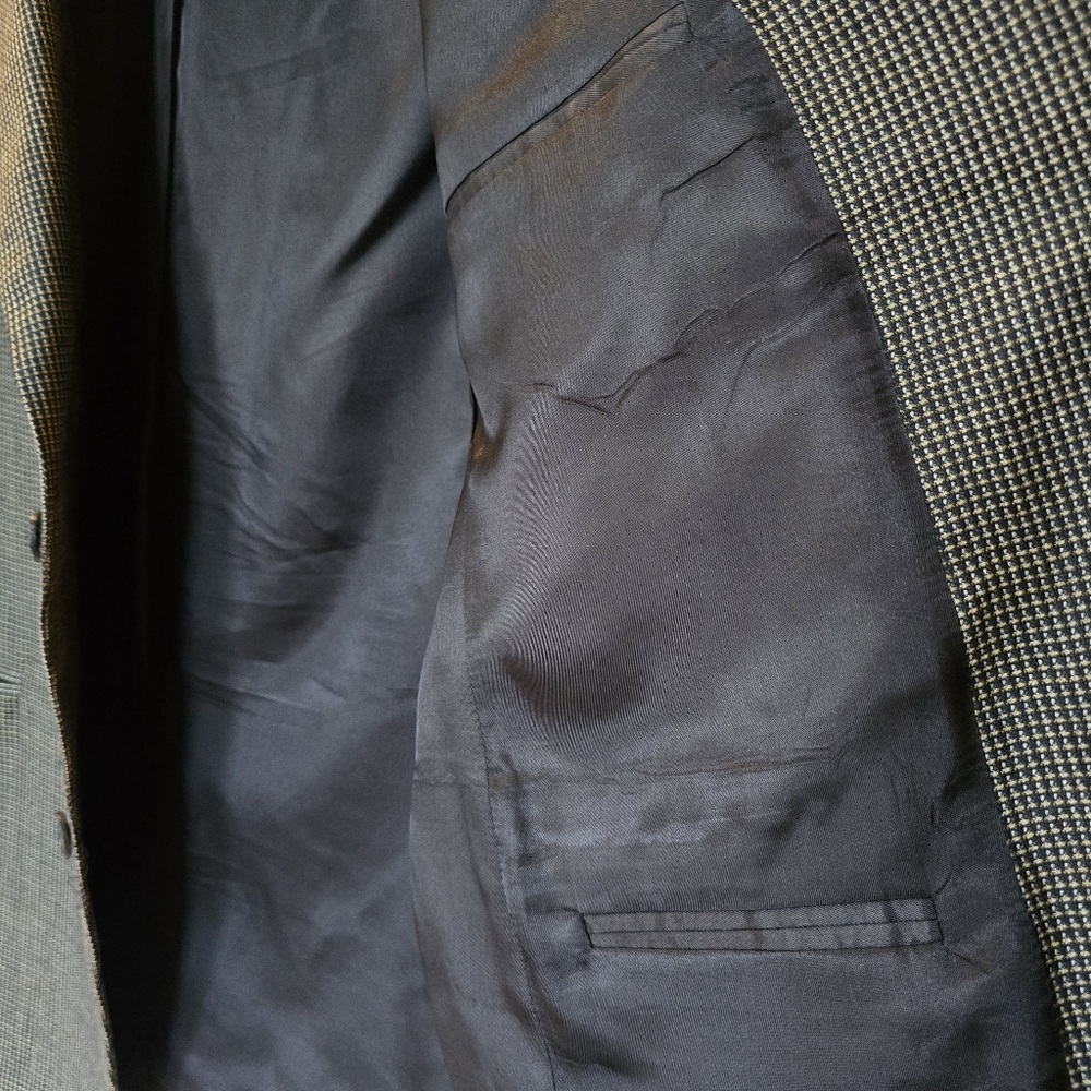 Andrew Fezza Wool Houndstooth 2-Button Blazer Men… - image 3